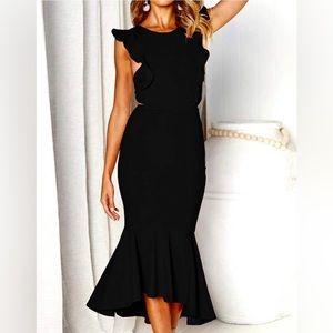 Black Formal Midi Dress